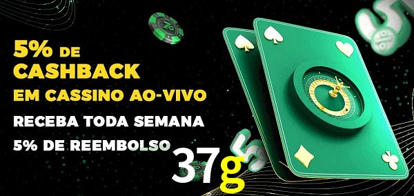 Promoções do cassino ao Vivo 37g